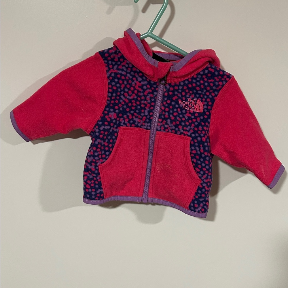 The North Face Red and Blue Baby Hoodie